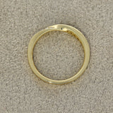 18ct Yellow Gold 0.21ct Diamond Kiss Half Eternity Ring