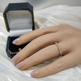 18ct Yellow Gold 0.21ct Diamond Kiss Half Eternity Ring