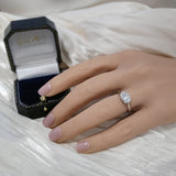 18ct White Gold Laboratory-Grown 1.74ct Oval Diamond East-West Solitaire Ring