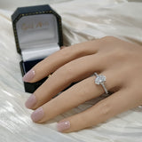 Platinum Laboratory-Grown 1.5ct Oval Diamond Shoulders Solitaire Ring