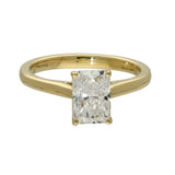 18ct Yellow Gold Laboratory-Grown 1.5ct Radiant Cut Diamond Solitaire Ring