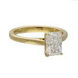 18ct Yellow Gold Laboratory-Grown 1.5ct Radiant Cut Diamond Solitaire Ring
