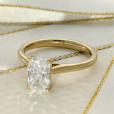 18ct Yellow Gold Laboratory-Grown 1.5ct Radiant Cut Diamond Solitaire Ring