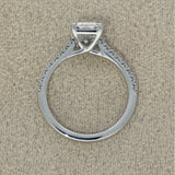 Platinum Laboratory-Grown 1.5ct Radiant Cut Diamond Solitaire Shoulders Ring