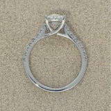 Platinum Laboratory-Grown 2ct Oval Diamond Shoulders Solitaire Ring