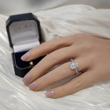 Platinum Laboratory-Grown 2ct Oval Diamond Shoulders Solitaire Ring