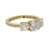 18ct Yellow Gold 2ct Laboratory-Grown Diamond Round Trilogy Ring