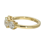 18ct Yellow Gold 2ct Laboratory-Grown Diamond Round Trilogy Ring