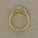 18ct Yellow Gold 2ct Laboratory-Grown Diamond Round Trilogy Ring
