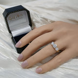 18ct Yellow Gold 2ct Laboratory-Grown Diamond Round Trilogy Ring