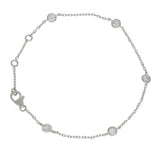 9ct White Gold Bezel Set Laboratory-Grown Diamond Yard Bracelet
