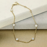 9ct Yellow Gold Bezel Set Laboratory-Grown Diamond Yard Bracelet