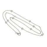 9ct White Gold 1.1ct Laboratory-Grown Diamond Yard Necklace Bezel Setting 18'
