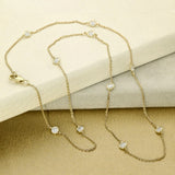 9ct Yellow Gold 1.1ct Laboratory-Grown Diamond Yard Necklace Bezel Setting 18'