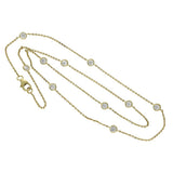 9ct Yellow Gold 1.1ct Laboratory-Grown Diamond Yard Necklace Bezel Setting 18'