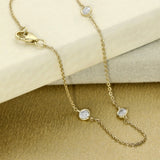 9ct Yellow Gold 1.1ct Laboratory-Grown Diamond Yard Necklace Bezel Setting 18'