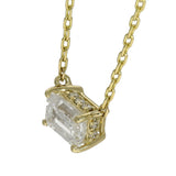 9ct Yellow Gold Laboratory-Grown 1ct Emerald Cut Diamond Necklace
