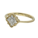 9ct Yellow Gold 0.26ct Diamond Milgrain Cluster Ring