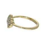 9ct Yellow Gold 0.26ct Diamond Milgrain Cluster Ring
