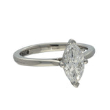 Platinum Laboratory-Grown 1ct Marquise Cut Diamond Solitaire Ring