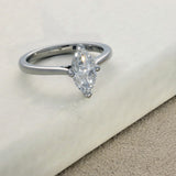 Platinum Laboratory-Grown 1ct Marquise Cut Diamond Solitaire Ring