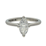 Platinum Laboratory-Grown 1ct Marquise Cut Diamond Solitaire Ring