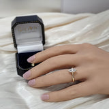 18ct Yellow Gold Laboratory-Grown 1ct Marquise Cut Diamond Solitaire Ring