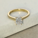18ct Yellow Gold Laboratory-Grown 1ct Radiant Cut Diamond Solitaire Ring