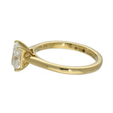 18ct Yellow Gold Laboratory-Grown 1ct Radiant Cut Diamond Solitaire Ring