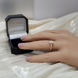 18ct Yellow Gold Laboratory-Grown 1ct Radiant Cut Diamond Solitaire Ring