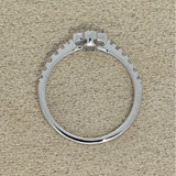 9ct White Gold 0.25ct Diamond Clover Quatrefoil Ring with Diamond Set Shoulders