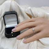 9ct White Gold 0.25ct Diamond Clover Quatrefoil Ring with Diamond Set Shoulders