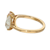 18ct Rose Gold Laboratory-Grown Pink & White Pear Cut Diamond Toi et Moi Ring