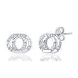 Georgini Alchemy Couture Link Stud Earrings Silver IE1236W