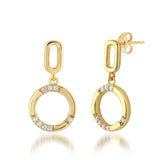 Georgini Alchemy Axis Earrings Gold Plated Silver IE1240G