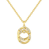 Georgini Alchemy Couture Link Pendant Gold Plated Silver Necklace IP1236G