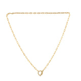 Georgini Alchemy Paperclip Fob Necklace Gold Plated Silver IP1238G