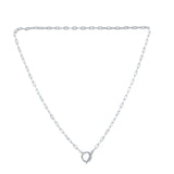 Georgini Alchemy Paperclip Fob Necklace Silver IP1238W