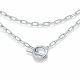 Georgini Alchemy Paperclip Fob Necklace Silver IP1238W