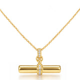 Georgini Alchemy Andy Fob Pendant Gold Plated Silver Necklace IP1241G