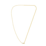 Georgini Alchemy Paperclip Curb Fob Necklace Gold Plated Silver IP1242G