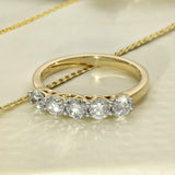 9ct Yellow Gold 1.00ct Diamond 5-Stone Ring