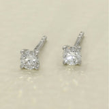 9ct White Gold Claw Set 0.30ct Round Laboratory-Grown Diamond Stud Earrings