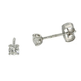9ct White Gold Claw Set 0.30ct Round Laboratory-Grown Diamond Stud Earrings