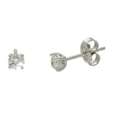 9ct White Gold Claw Set 0.53ct Round Laboratory-Grown Diamond Stud Earrings