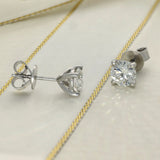 9ct WG 1.59ct D VVS2 LGD 4 Claw Sol Studs