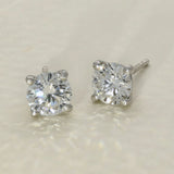 9ct WG 1.59ct D VVS2 LGD 4 Claw Sol Studs