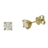 9ct YG 2.00ct D VVS2 LGD 4 Claw Sol Studs