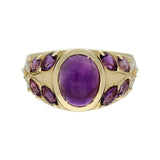 9ct Yellow Gold, Amethyst and Diamond 'Lavender' Ring