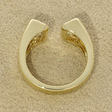 9ct Yellow Gold 2 Stone Emerald Cut Laboratory-Grown Diamond Open End Ring, 2ct Total